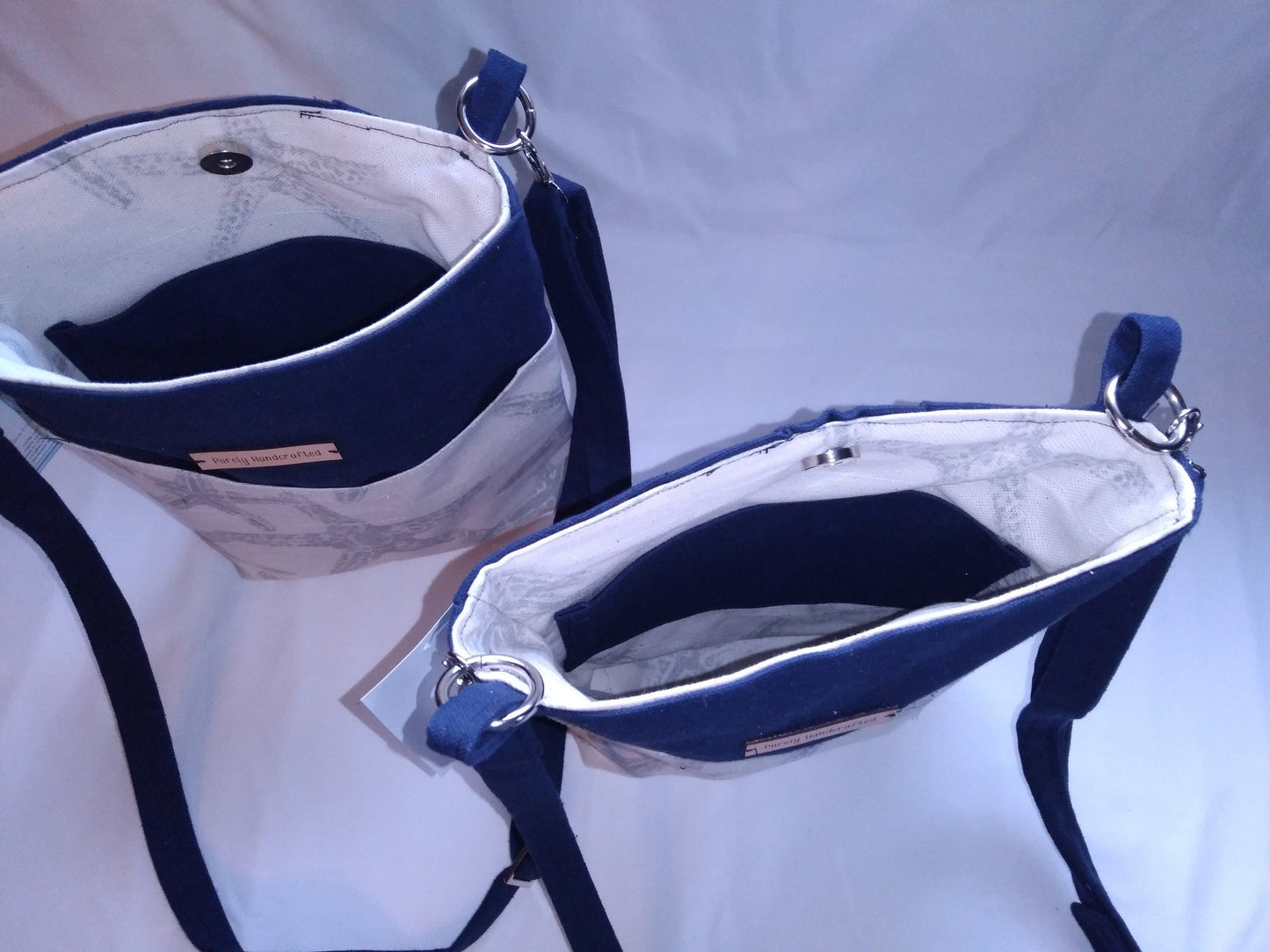 handmade canvas purse with snaps