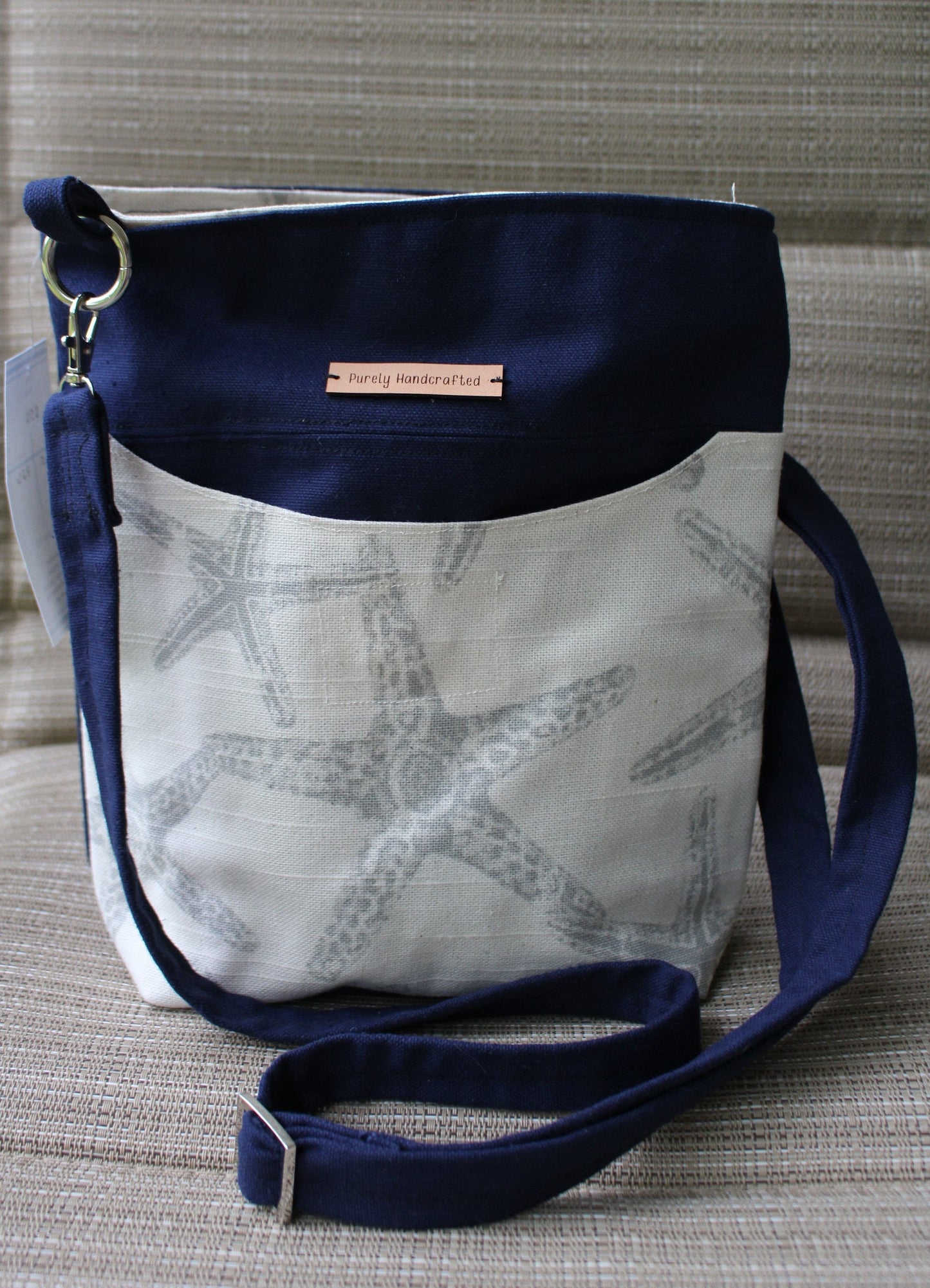 handmade canvas purse with snaps